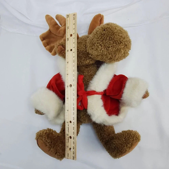 Boyds Bears "Irwin Mooseltoe" #917296 Christmas moose Santa w/Coat 12" Plush - Picture 8 of 14